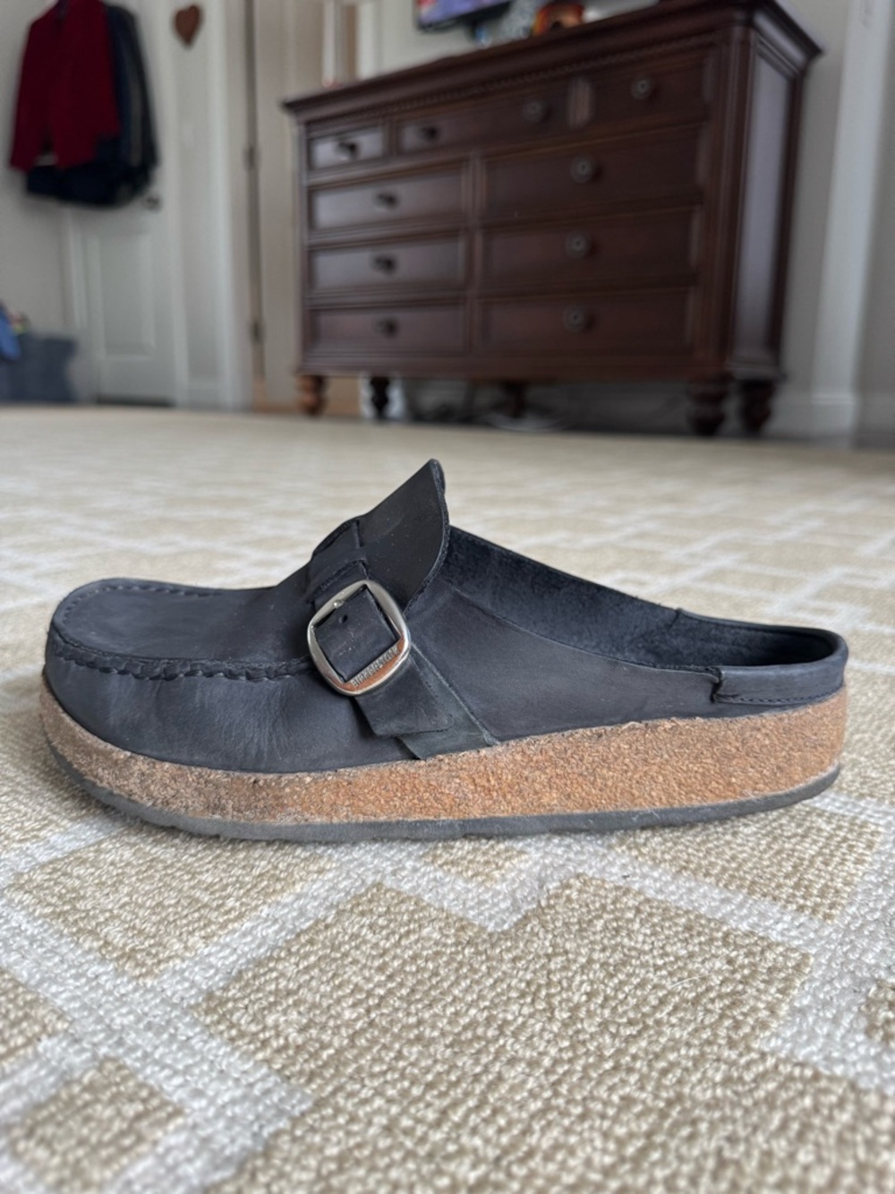 Birkenstock Buckley Clog Black Leather Buckle EU 39 (US 8-8.5) - Picture 3 of 17